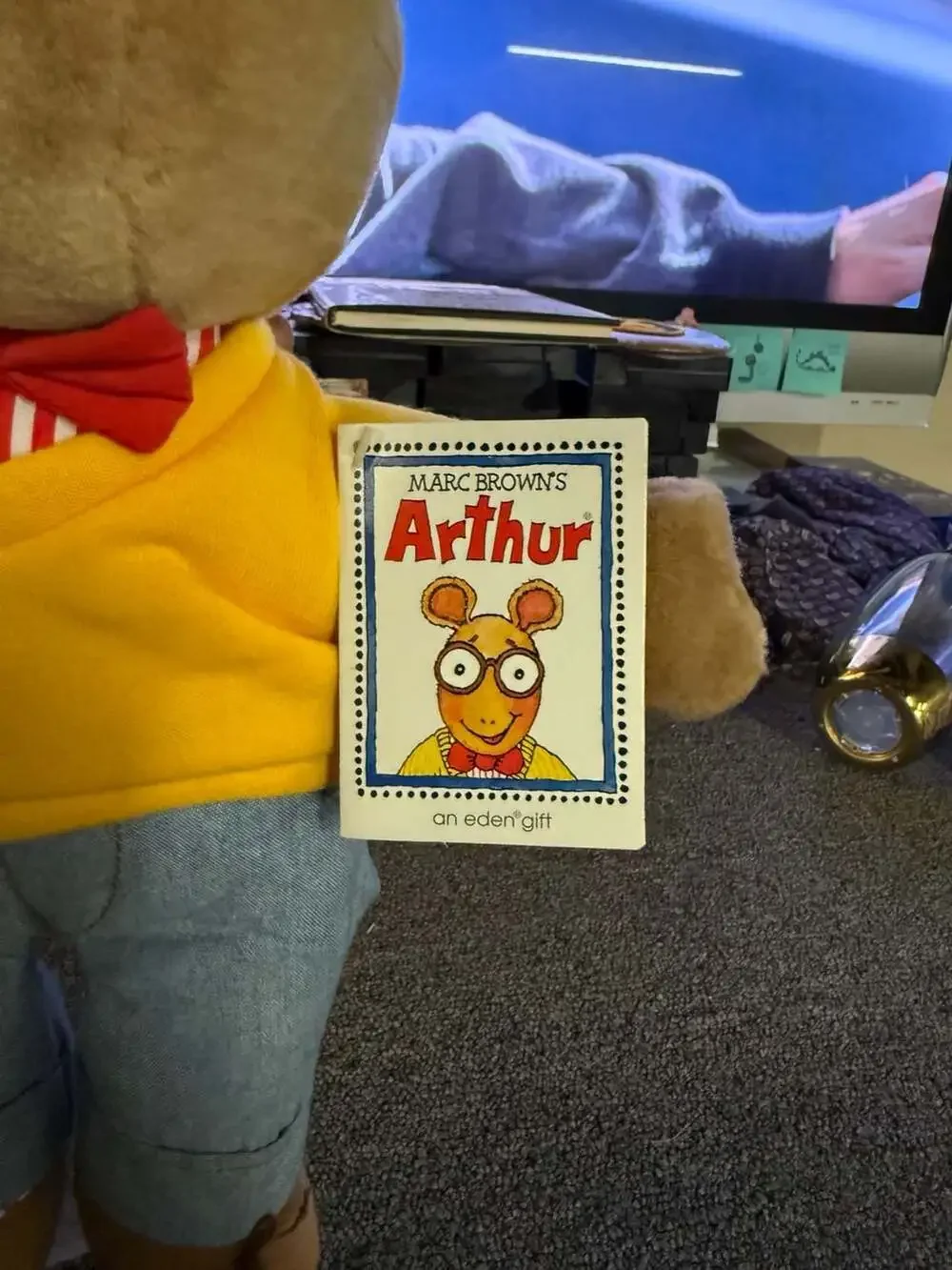 Vintage 1996 Eden Marc Brown's Arthur Aardvark Plush Doll with Original Tags